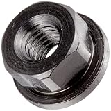 TE-CO Flanged Hex Nut, 12L14 Steel With Black Oxide Finish, UNC 3/8-16 Thread Size (Pack of 5)