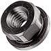 12L14 Steel Flange Nut, Non-Serrated, Black Oxide Finish, 3/8
