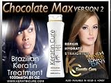 Brazilian Keratin Hair Straightener Treatment Chocolate Max Version 2 By Keratin Cure 1000ml 34.81 Fl.oz