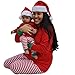 We Match! Plush Soft Deluxe Red & White Santa Hat - Infant Through Adult Sizes (3-6 Months)