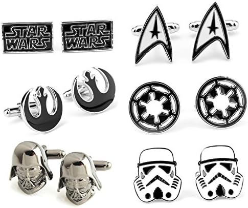 LoveCufflinks Mens' Hero Cufflinks for Men 6 Pair Set