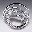 Swarovski Crystal Circle Butterfly Animal Brooches