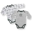 NFL Jets Infant Two Pack Long-Sleeve Solid and Print Bodysuits, 6-9 Months