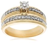 10k Yellow Gold Diamond Engagement Ring (1/4 cttw, I-J Color, I3 Clarity), Size 5