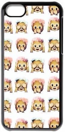 Cute Monkey Emoji DIY Case for Iphone 5C,Cute Monkey Emoji custom case