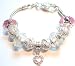 Sparkly Heart Children's Pandora/Troll Style Charm Bracelet - 18cm Silver Plated Bracelet- Ideal Birthday Present