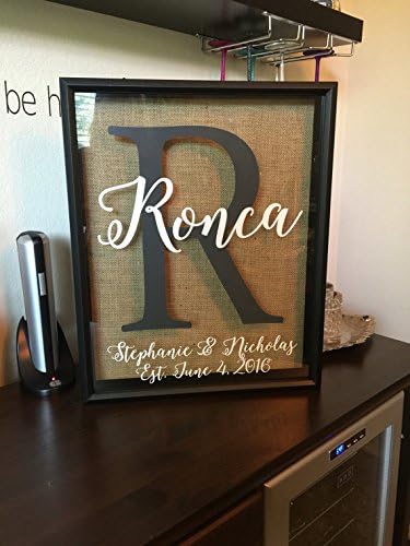Whimsical Script Monogram Wine Cork Holder- can be used as a alternative guest book, great wedding gift