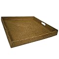 Square Hapao Weave Rattan Tray