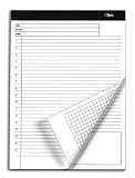 TOPS Docket Gold Project Planning Pad, 8.5 x 11.75 Inch, Numbered, 40 Sheets, 4-Pack, White (77100)