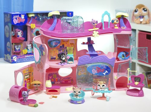 Hasbro 90873148 - Littlest Pet Shop, Wackeltierchen Ferienpension inkl 2 Wackeltierchen
