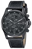 Luminox Mens Blackout Valjoux Field Automatic Chronograph - Leather Strap - 100M