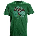 MLB Majestic Threads St. Louis Cardinals St. Patrick's Day Tri-Blend Crew T-Shirt - Green (Small)