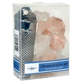 Terre Exotique Diamand Salt Stones with Grater (Pakistan/Kashmir), 9.5 oz