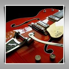 GRETSCH VINTAGE GUITAR RED , 60x60cm Kunstdruck als Leinwandkopie