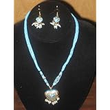 Women's Jewelery-Lakh Meenakari Necklace and Earrings Set From India-3pc Set (Brand New)<br />
