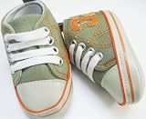 Chaussures - Baskets bébé mixte avec lacets kaki 0/6mois
