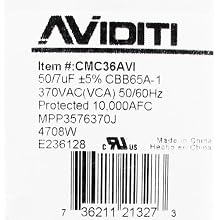 Aviditi 36AVI Capacitor, 50/7.5 Microfarad, 370-Volt