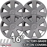 2006-2008 Ford Fusion 16 Inch Silver Metallic Clip-On Hubcap Covers 