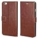 iPhone 6 Plus Case, LK [Stand Feature] iPhone 6 Plus Wallet Case, PU Leather Case Flip Cover + Screen Protector & Stylus for iPhone 6 Plus (Brown)