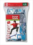 Boys Hanes 3 Pair Cotton Boxer Briefs Underwear Asst