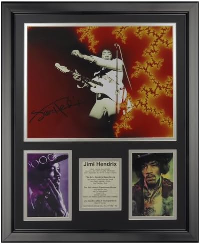 Art of Hollywood Jimi Hendrix, Framed Photo Presentation - 18 x 22 Inches