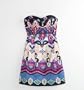 Angie Womens Print Party Dress - White X Lrg