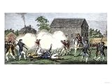 British Troops Firing on the Americans at Lexington, First Battle of the American Revolution, c.1775 Giclee Poster Print, 16x12