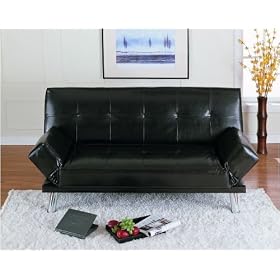 ONE NEW CONTEMPORARY CARESOFT SOFA BED, #7212, BROWN