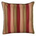 Home Perfect Stripe Toss Pillow - Red (18x18")