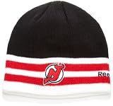 NHL Men's Face Off Cuffless Knit Hat (New Jersey Devils, One Size Fits All)