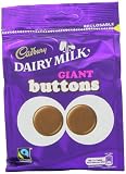 Cadbury Dairy Milk Chocolate Giant Buttons Sharing Bag 155 g (Pack of 5)
