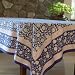 Kitchen & Housewares : Midnight Lotus ~ Asian Blue Floral Banquet Round Tablecloth 90 round
