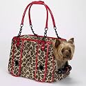 Zack & Zoey Safari Carrier Sm Red Leopard