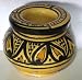 Moroccan Handmade Two-Piece Ceramic Yellow Medium Ashtray,by Treasures of Morocco,Free shipping