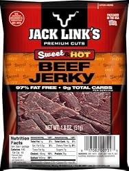 Jack Link's Beef Jerky, Sweet & Hot, 1.8-Ounce Packages (Pack of 8)