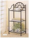 Outdoor Living : Black Sunburst Design Phone/Plant Stand