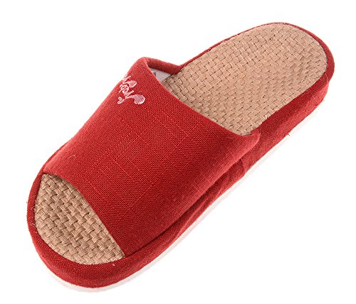 Bronze Times (TM) Unisex Four Season Indoor Cotton Flax House Slippers