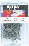 Ultra Point Demon Circle Fine Wire 0 Offset Size 6/0 100 Per pk - Mustad Hooks 39951BLN-6/0 pcU21, Fishing Hooks