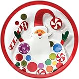 Candy Santa Glass Fusion Plate by Lori Siebert