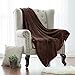 Bedsure GentleSoft Fleece Blanket Twin Size Brown - 300GSM Lightweight Plush Fuzzy Cozy Soft Warm Blanket for Bed, Sofa, Couch, Travel, Camping, 60x80 inches