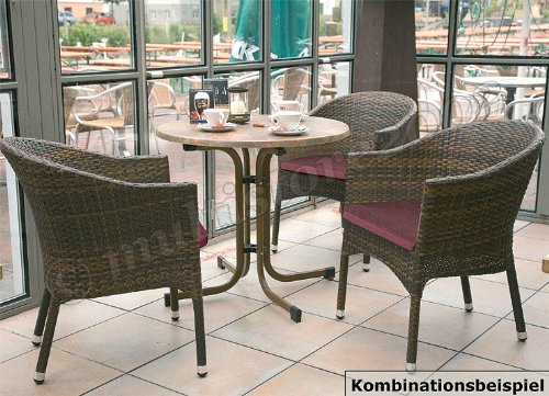 Bistrosessel Poly Rattan Phuket inkl. Sitzkissen