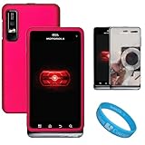 Hot Pink 2 Piece Protective Snap-On Hard Case Cover for Motorola Droid 3 Ve ....