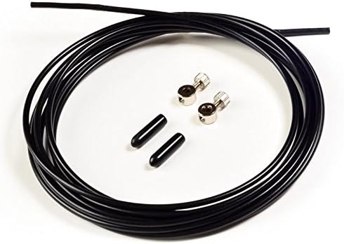 Replaceable Wire Cable Black,Red Rope For Speed Jump Ropes Skipping Rope (Black)