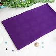 [Dark Purple] 100% Cotton Jacquard Weave Throw Blanket (50 by 59.8 inches)