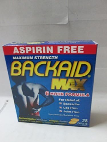 Backaid Max Caplets, 28 Count (Pack of 4) by Backaid