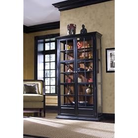 Pulaski Antique Oxford Black Curio - 21184 by Pulaski Furniture