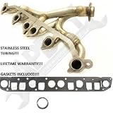 1991-1999 Jeep 4.0L Exhaust Manifold W Stainless Steel Tubes & Gasket(S) by APDTY