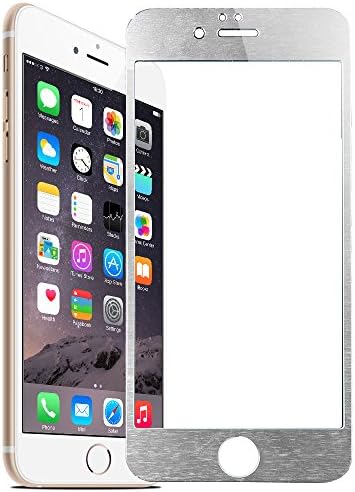 iPhone 6s Plus Screen Protector, HERO GLASS Full Screen Coverage for iPhone 6s Plus and iPhone 6 Plus Tempered Glass Screen Protector Smooth Aluminous SILVER (Shatterproof, Oleophobic Coating, HD Clarity and Anti Scratch, Bubble Free)