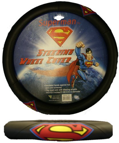  Steering Wheel Cover Rubber - Superman Classic Color Logo