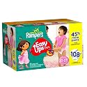 Pampers Easy Ups Trainers for Girls Value Pack, Size 2T/3T, 108 Count
